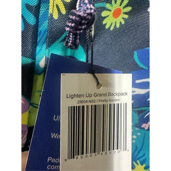 Vera Bradley Backpack Lighten Up Grand Firefly Floral Bag Water Repellent - Picture 2 of 9